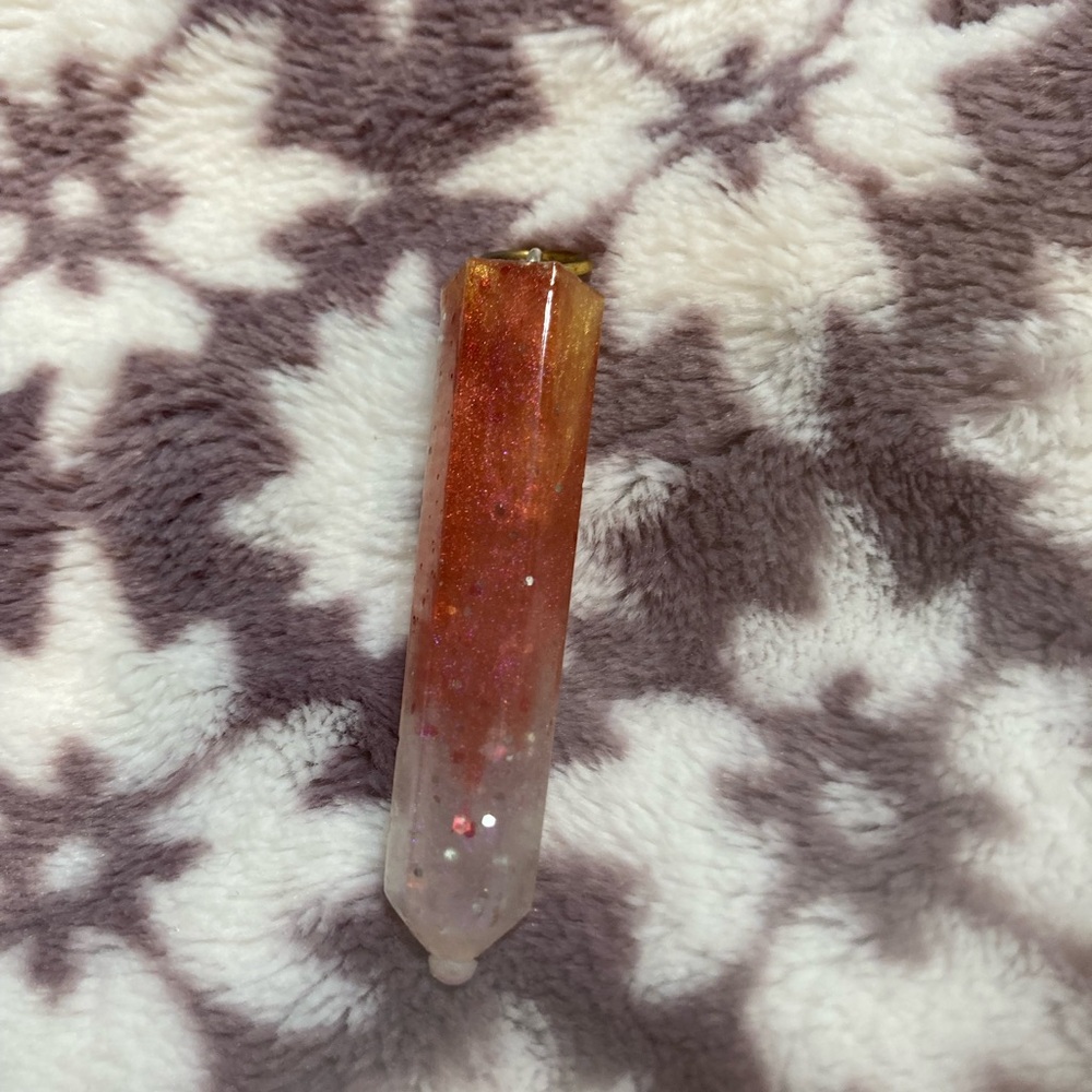 Red and White Crystal Pendant (handmade)